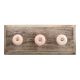 White and Pink Crackle Ceramic Wooden Hooks